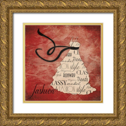 Fashion Gold Ornate Wood Framed Art Print with Double Matting by Grey, Jace