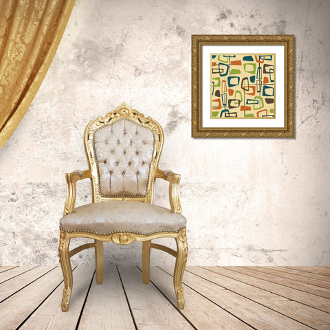 Pattern 3 Gold Ornate Wood Framed Art Print with Double Matting by Grey, Jace