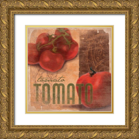 Tomato 2 Gold Ornate Wood Framed Art Print with Double Matting by Grey, Jace