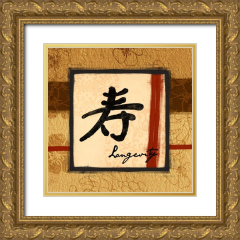 Longevity Gold Ornate Wood Framed Art Print with Double Matting by Grey, Jace