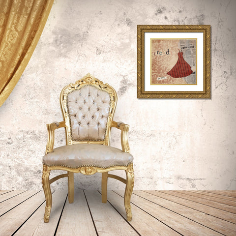 Trendy Gold Ornate Wood Framed Art Print with Double Matting by Grey, Jace