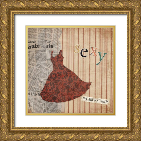 Sexy Gold Ornate Wood Framed Art Print with Double Matting by Grey, Jace