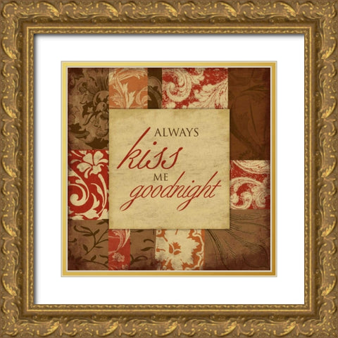 Kiss Gold Ornate Wood Framed Art Print with Double Matting by Grey, Jace