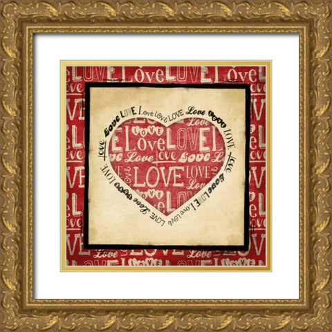 Valentine Gold Ornate Wood Framed Art Print with Double Matting by Grey, Jace