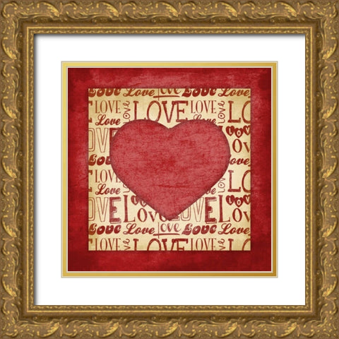 Valentine Gold Ornate Wood Framed Art Print with Double Matting by Grey, Jace