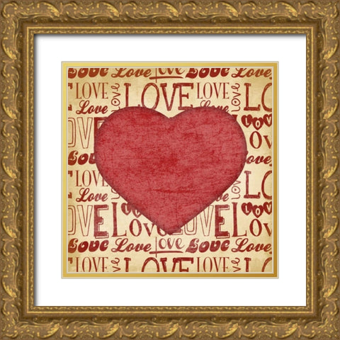 Valentine Gold Ornate Wood Framed Art Print with Double Matting by Grey, Jace