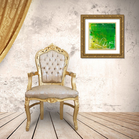 Live Gold Ornate Wood Framed Art Print with Double Matting by Grey, Jace