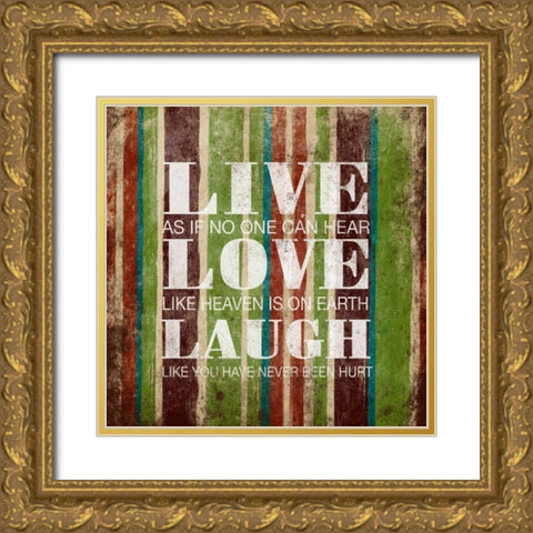 Live Gold Ornate Wood Framed Art Print with Double Matting by Grey, Jace