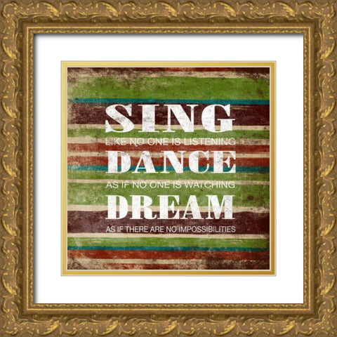 Sing Gold Ornate Wood Framed Art Print with Double Matting by Grey, Jace