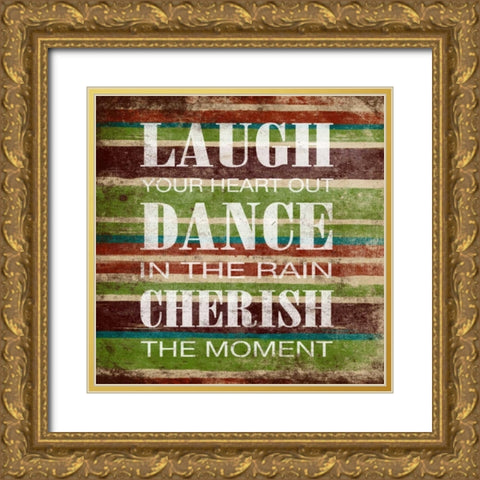 Laugh Gold Ornate Wood Framed Art Print with Double Matting by Grey, Jace