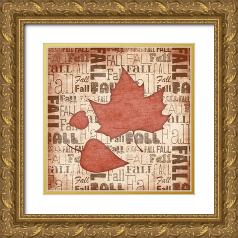 Fall Gold Ornate Wood Framed Art Print with Double Matting by Grey, Jace