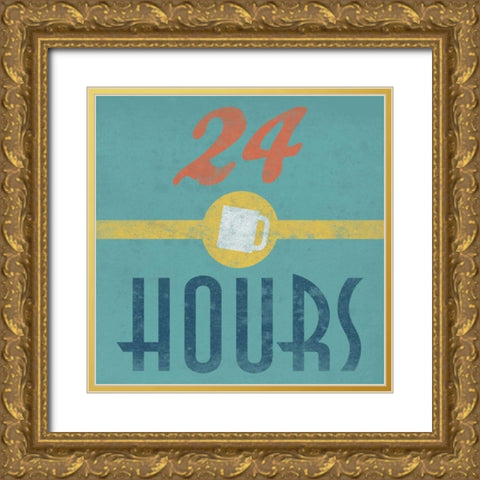 Coffee Gold Ornate Wood Framed Art Print with Double Matting by Grey, Jace