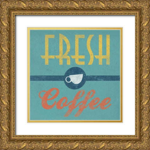 Coffee Gold Ornate Wood Framed Art Print with Double Matting by Grey, Jace