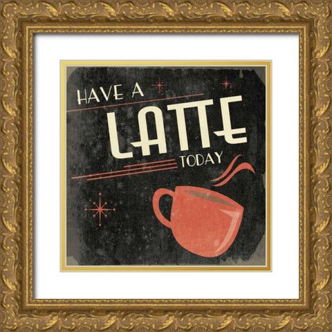 Latte Gold Ornate Wood Framed Art Print with Double Matting by Grey, Jace
