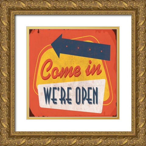 Come In Gold Ornate Wood Framed Art Print with Double Matting by Grey, Jace