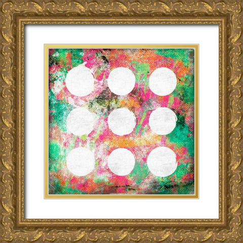 Glow Abstract Gold Ornate Wood Framed Art Print with Double Matting by Grey, Jace