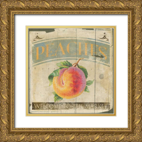 Peaches Gold Ornate Wood Framed Art Print with Double Matting by Grey, Jace