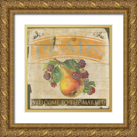 Pears Gold Ornate Wood Framed Art Print with Double Matting by Grey, Jace
