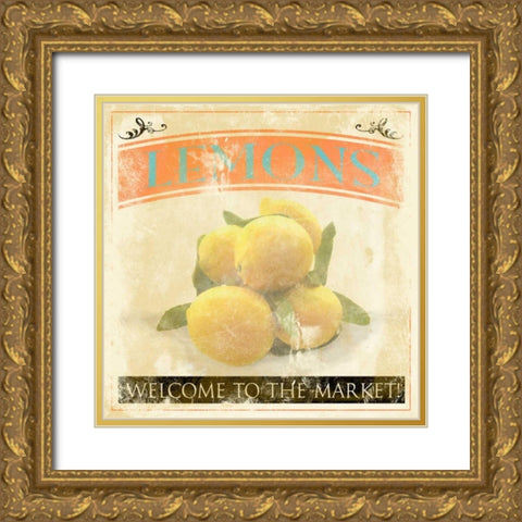 Lemon Gold Ornate Wood Framed Art Print with Double Matting by Grey, Jace