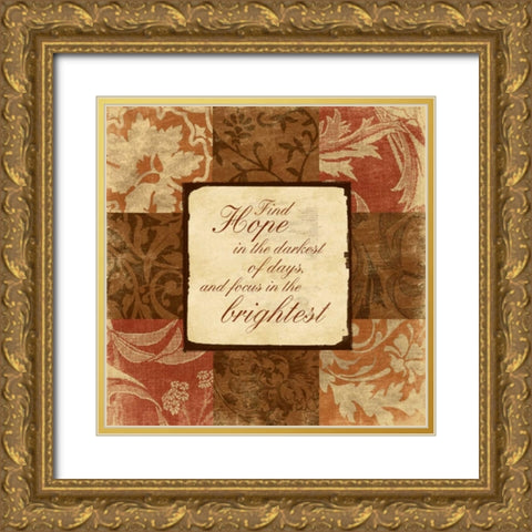 SpicePatch inspirational 2 Gold Ornate Wood Framed Art Print with Double Matting by Grey, Jace