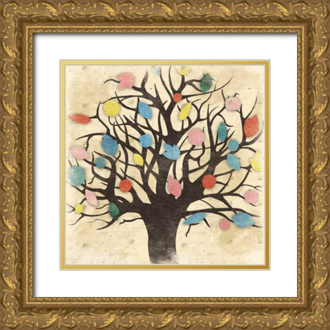 Tree 2 Gold Ornate Wood Framed Art Print with Double Matting by Grey, Jace