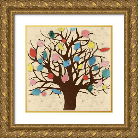 Tree 2 Gold Ornate Wood Framed Art Print with Double Matting by Grey, Jace