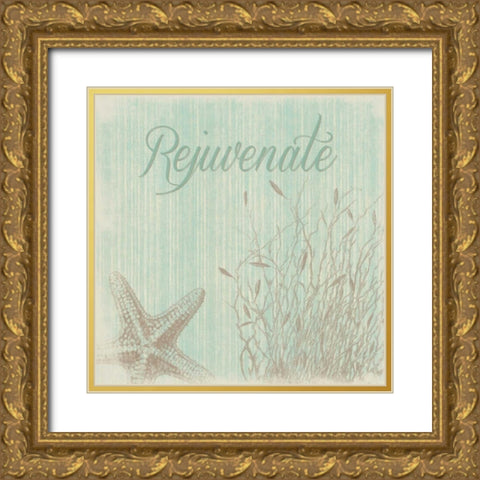 Bath sea 4 Gold Ornate Wood Framed Art Print with Double Matting by Grey, Jace