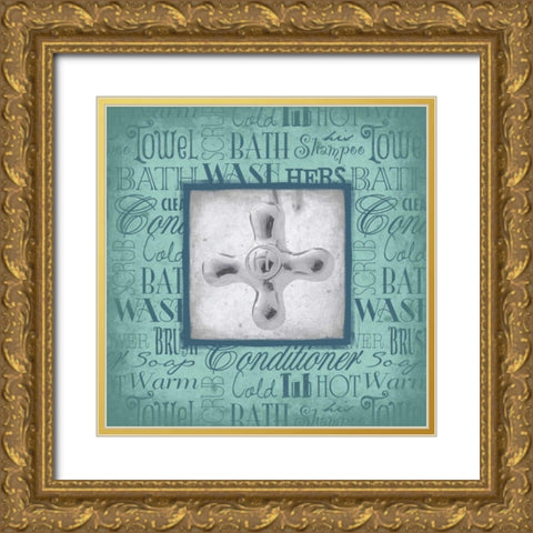 HOT knob Gold Ornate Wood Framed Art Print with Double Matting by Grey, Jace