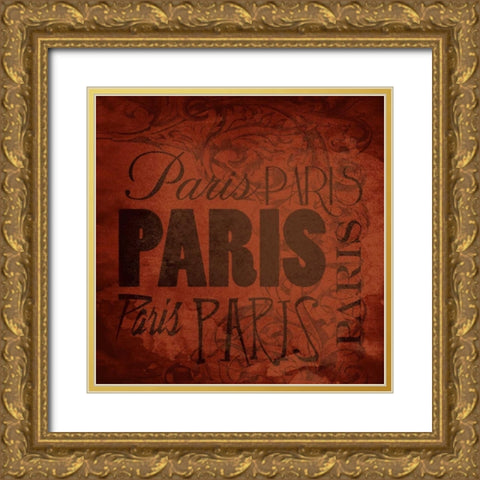 Paris 4 Gold Ornate Wood Framed Art Print with Double Matting by Grey, Jace