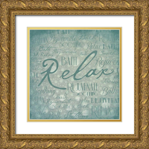 Relax bubbles Gold Ornate Wood Framed Art Print with Double Matting by Grey, Jace