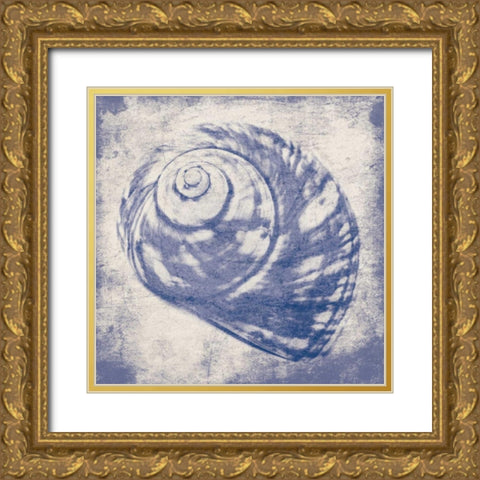 shell Gold Ornate Wood Framed Art Print with Double Matting by Grey, Jace