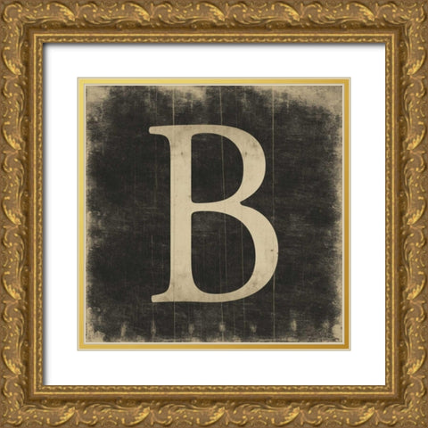 B Gold Ornate Wood Framed Art Print with Double Matting by Grey, Jace