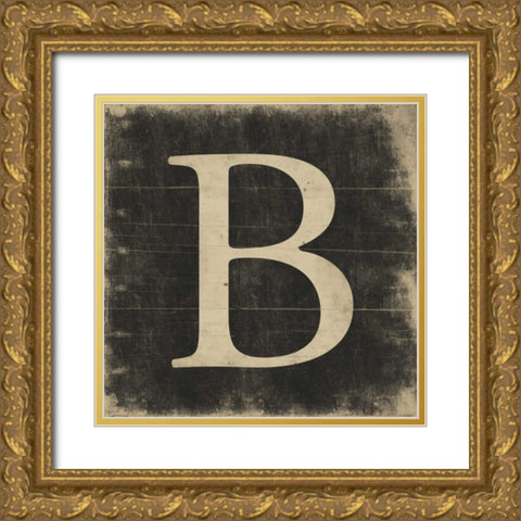B Gold Ornate Wood Framed Art Print with Double Matting by Grey, Jace