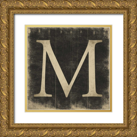 M Gold Ornate Wood Framed Art Print with Double Matting by Grey, Jace
