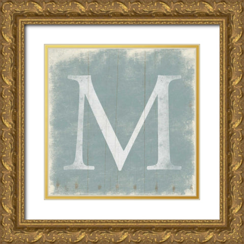 M Gold Ornate Wood Framed Art Print with Double Matting by Grey, Jace