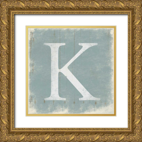 K Gold Ornate Wood Framed Art Print with Double Matting by Grey, Jace
