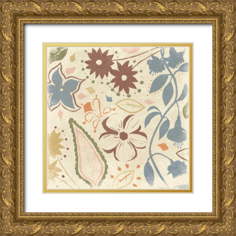 Basic Floral 2 Gold Ornate Wood Framed Art Print with Double Matting by Grey, Jace