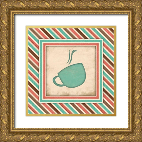 Coffee Gold Ornate Wood Framed Art Print with Double Matting by Grey, Jace