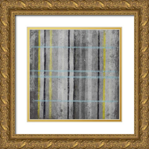 YG Stripes 1 Gold Ornate Wood Framed Art Print with Double Matting by Grey, Jace