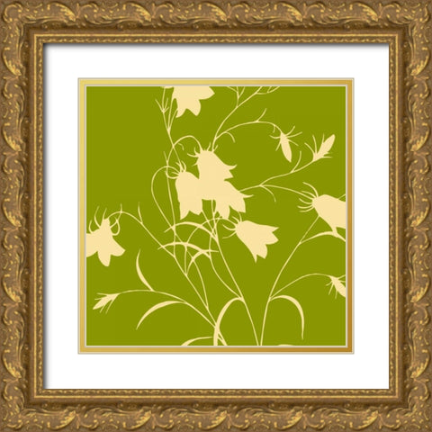 Simle floral 1 Gold Ornate Wood Framed Art Print with Double Matting by Grey, Jace
