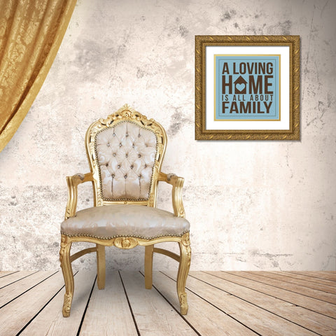 Home 5 Gold Ornate Wood Framed Art Print with Double Matting by Grey, Jace