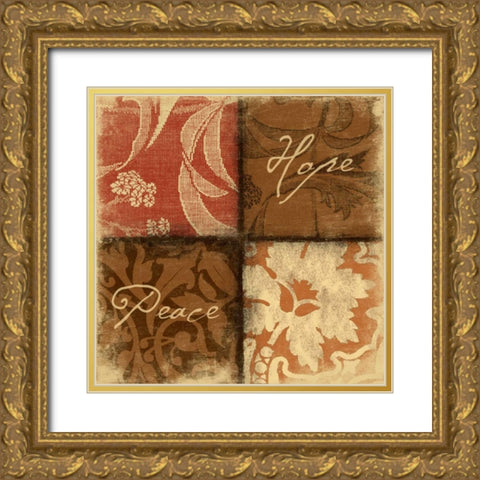 Pattern Gold Ornate Wood Framed Art Print with Double Matting by Grey, Jace