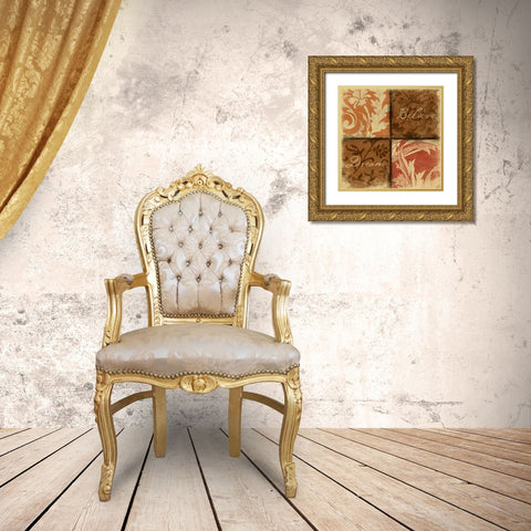 Pattern 2 Gold Ornate Wood Framed Art Print with Double Matting by Grey, Jace