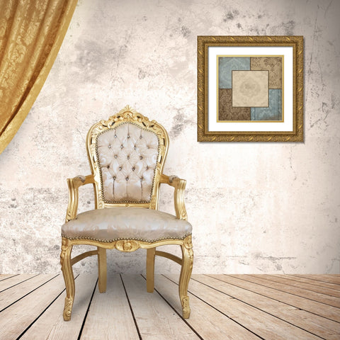 Borders Gold Ornate Wood Framed Art Print with Double Matting by Grey, Jace