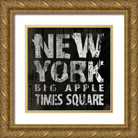 NEW YORK1 Gold Ornate Wood Framed Art Print with Double Matting by Grey, Jace