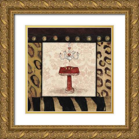 Sink1 red Gold Ornate Wood Framed Art Print with Double Matting by Grey, Jace