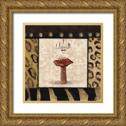 Sink2 red Gold Ornate Wood Framed Art Print with Double Matting by Grey, Jace