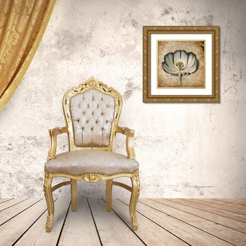 Flower 2 Gold Ornate Wood Framed Art Print with Double Matting by Grey, Jace
