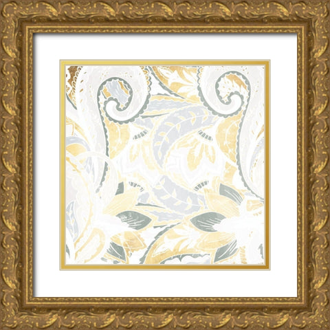 Gold Silver Flourish Gold Ornate Wood Framed Art Print with Double Matting by Grey, Jace