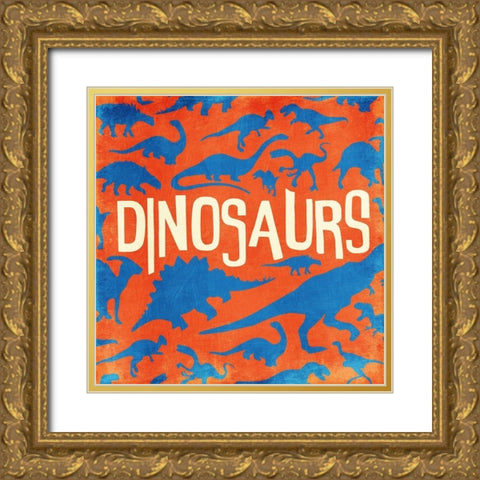 Dino Gold Ornate Wood Framed Art Print with Double Matting by Grey, Jace